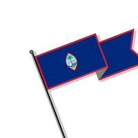 illustratie van guam vlag sjabloon vector