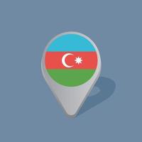 illustratie van Azerbeidzjan vlag sjabloon vector