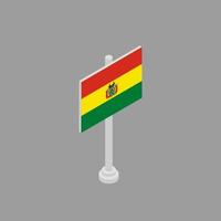 illustratie van Bolivia vlag sjabloon vector