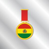 illustratie van Bolivia vlag sjabloon vector