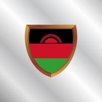 illustratie van Malawi vlag sjabloon vector