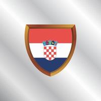 illustratie van Kroatië vlag sjabloon vector