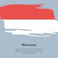 illustratie van Monaco vlag sjabloon vector