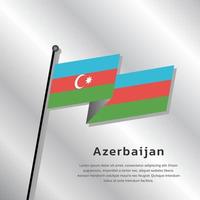 illustratie van Azerbeidzjan vlag sjabloon vector