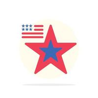ster Amerikaans vlag Verenigde Staten van Amerika abstract cirkel achtergrond vlak kleur icoon vector