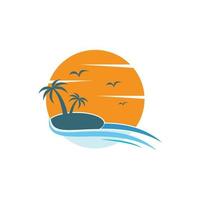 palmboom zomer logo vector