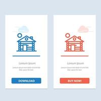 hotel gebouw onderhoud huis blauw en rood downloaden en kopen nu web widget kaart sjabloon vector