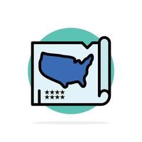 kaart staten Verenigde Verenigde Staten van Amerika abstract cirkel achtergrond vlak kleur icoon vector