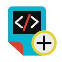codering scriptbestand toevoegen symbool glyph vector icon