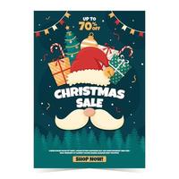 kerst verkoop poster vector