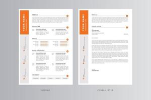 modern hervat of CV en Hoes brief sjabloon vector