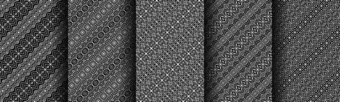 modern zwart en wit meetkundig patroon verzameling bundel vector