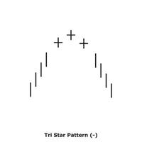 tri ster patroon - wit en zwart - plein vector