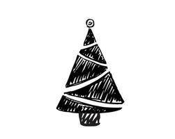 kerstboom handgetekende illustraties. vector. vector