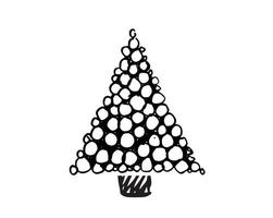 kerstboom handgetekende illustraties. vector. vector