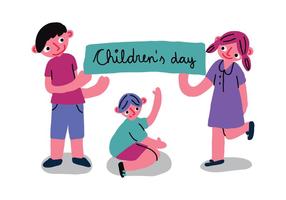 Kinderdag Banner Vector