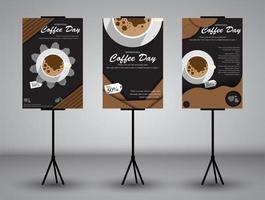 staande banner voor koffie vector