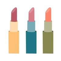 lippenstift set. natuurlijk biologisch kunstmatig Product. dooruti tavar. elementen voor pictogrammen. vector