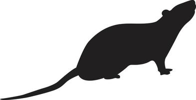 Rat icoon vector illustratie, zwart kleur.