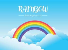 regenboog en lucht achtergrond vector illustratie.