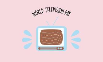 wijnoogst televisie tekenfilm illustratie. wereld televisie dag illustratie vector