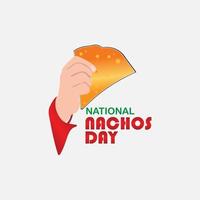 vector illustratie nationaal nacho's dag. ontwerp gemakkelijk en elegant