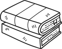 hand- getrokken stack van boeken illustratie vector