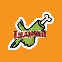 halloween hand- tekenfilm illustratie vector