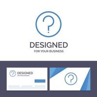 creatief bedrijf kaart en logo sjabloon eenvoudig helpen ui Mark vector illustratie