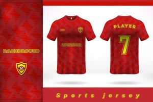 rood sport- Jersey sjabloon ontwerp vector