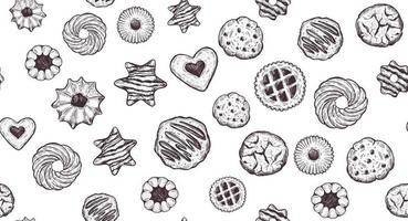 cookie set hand getekende illustratie. vector. vector