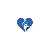 succes vector logo ontwerp. ontwikkeling creatief teken. menselijk en hart abstract icoon met sterren symbool.