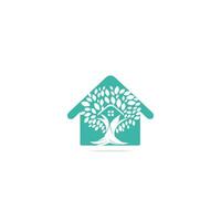 boom huis logo ontwerp. eco huis vector ontwerp sjabloon.