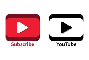 youtube en inschrijven logo vector