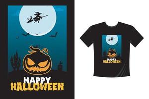 halloween nacht partij t-shirt sjabloon, gelukkig halloween vector