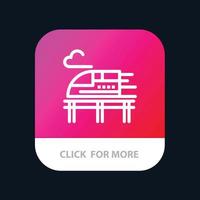 trein kogel vervoer mobiel app knop android en iOS lijn versie vector