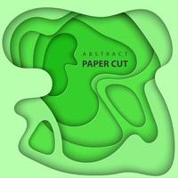 vector achtergrond met groene kleur papier gesneden vormen. 3D-abstracte papierkunststijl, ontwerplay-out voor zakelijke presentaties, flyers, posters, prenten, decoratie, kaarten, brochureomslag.