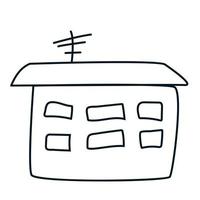 tekening stijl huis. vector illustratie van hand getekend