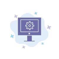 online ondersteuning onderhoud technisch bijstand technisch ondersteuning web onderhoud blauw icoon Aan abstract vector