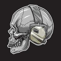 tactisch hoofd schedel vector, in de donker ontaarden vector