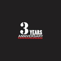 3 jaren verjaardag viering logo, hand- belettering, 3 jaar teken, groet kaart vector