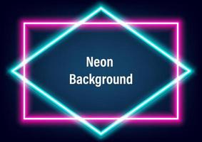 vector illustratie achtergrond met neon blauw en roze pleinen typografie kader voor banner, product reclame, marketing.