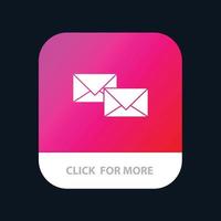mail antwoord vooruit bedrijf correspondentie brief mobiel app knop android en iOS glyph versie vector