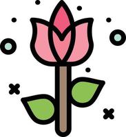 decoratie Pasen bloem fabriek bedrijf logo sjabloon vlak kleur vector