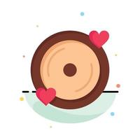 schijf liefde hart bruiloft bedrijf logo sjabloon vlak kleur vector