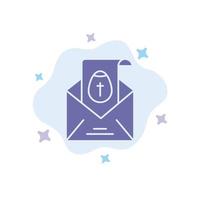 massage mail Pasen vakantie blauw icoon Aan abstract wolk achtergrond vector