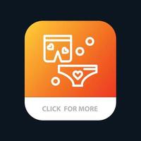 schoten liefde nacht bruiloft mobiel app knop android en iOS lijn versie vector