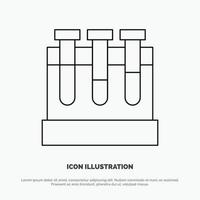 laboratorium badkuipen test onderwijs lijn icoon vector