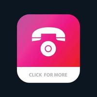 telefoon telefoontje telefoon mobiel app knop android en iOS glyph versie vector