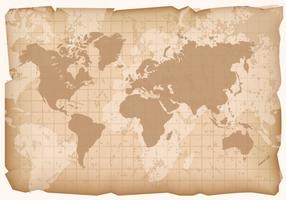 Vintage wereldkaart vector